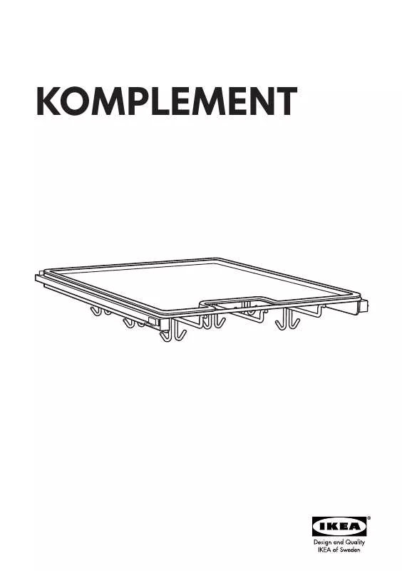 Mode d'emploi IKEA KOMPLEMENT PULL-OUT SHELF W/HOOKS 20X23