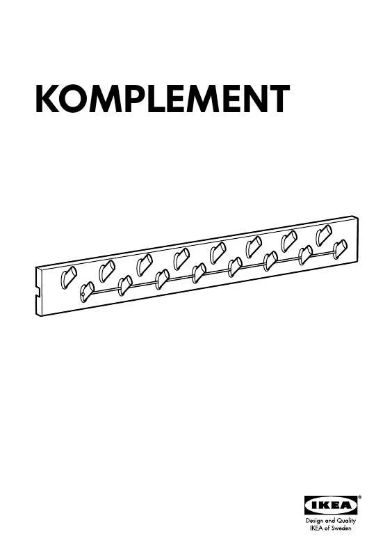 Mode d'emploi IKEA KOMPLEMENT RACK W/ 16 HOOKS