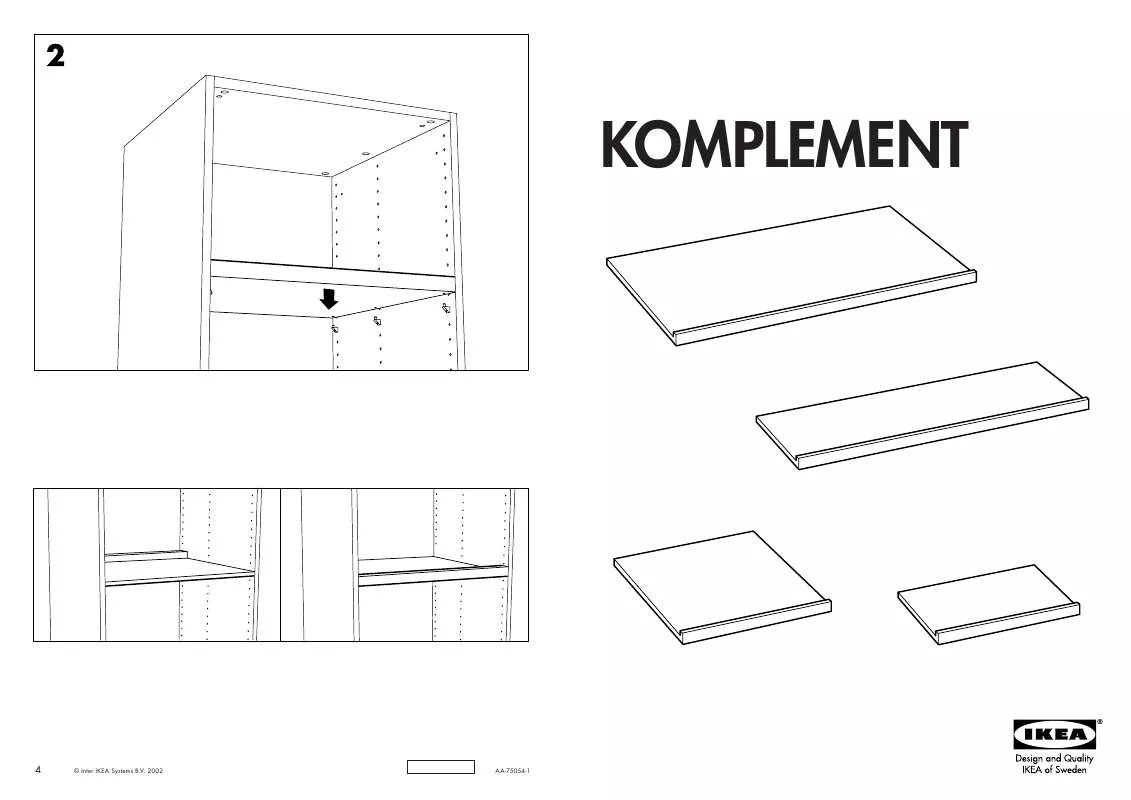Mode d'emploi IKEA KOMPLEMENT SHELF 29 1/2X22 7/8