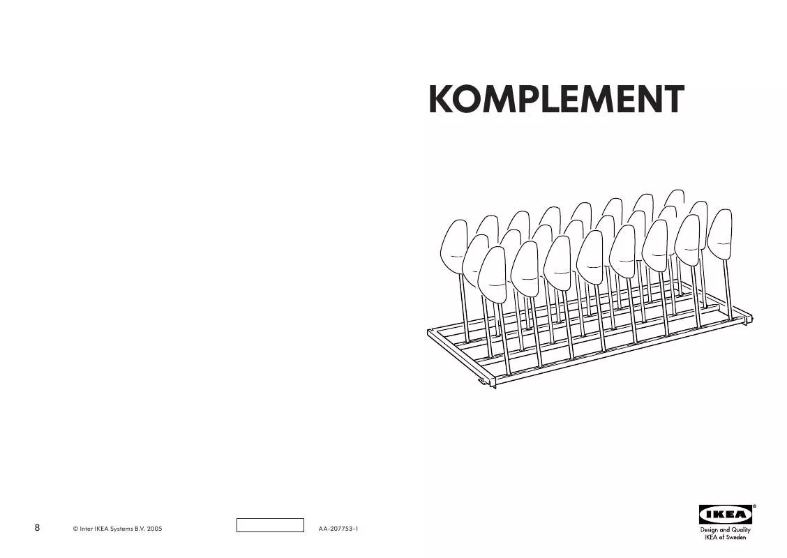Mode d'emploi IKEA KOMPLEMENT SHOE ORGANIZER 39X14