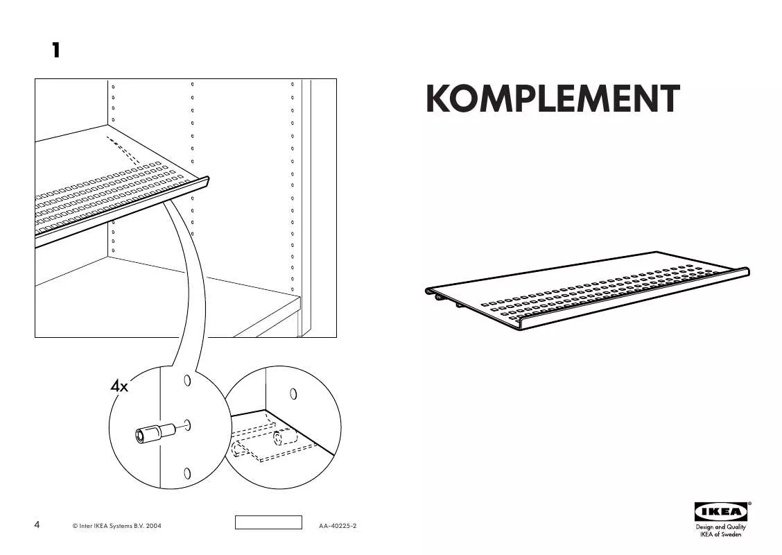 Mode d'emploi IKEA KOMPLEMENT SHOE RACK 39 3/8