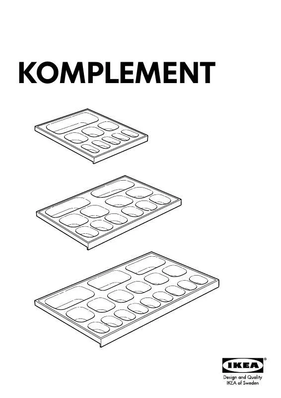Mode d'emploi IKEA KOMPLEMENT STORAGE TRAY ALL SIZES