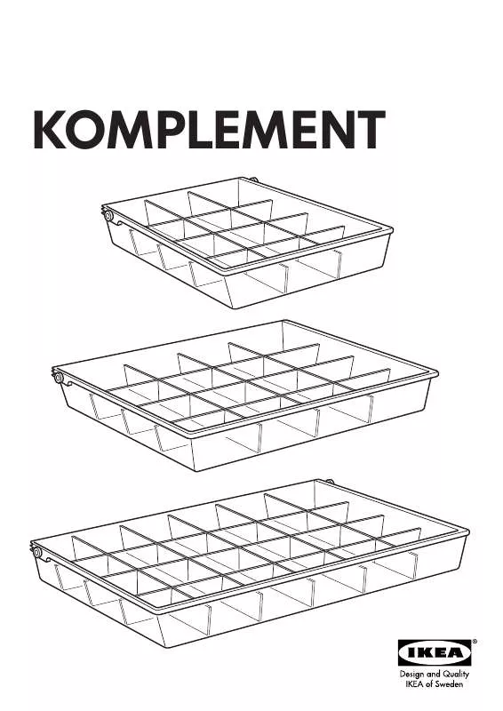 Mode d'emploi IKEA KOMPLEMENT STORAGE W/COMPARTMENTS