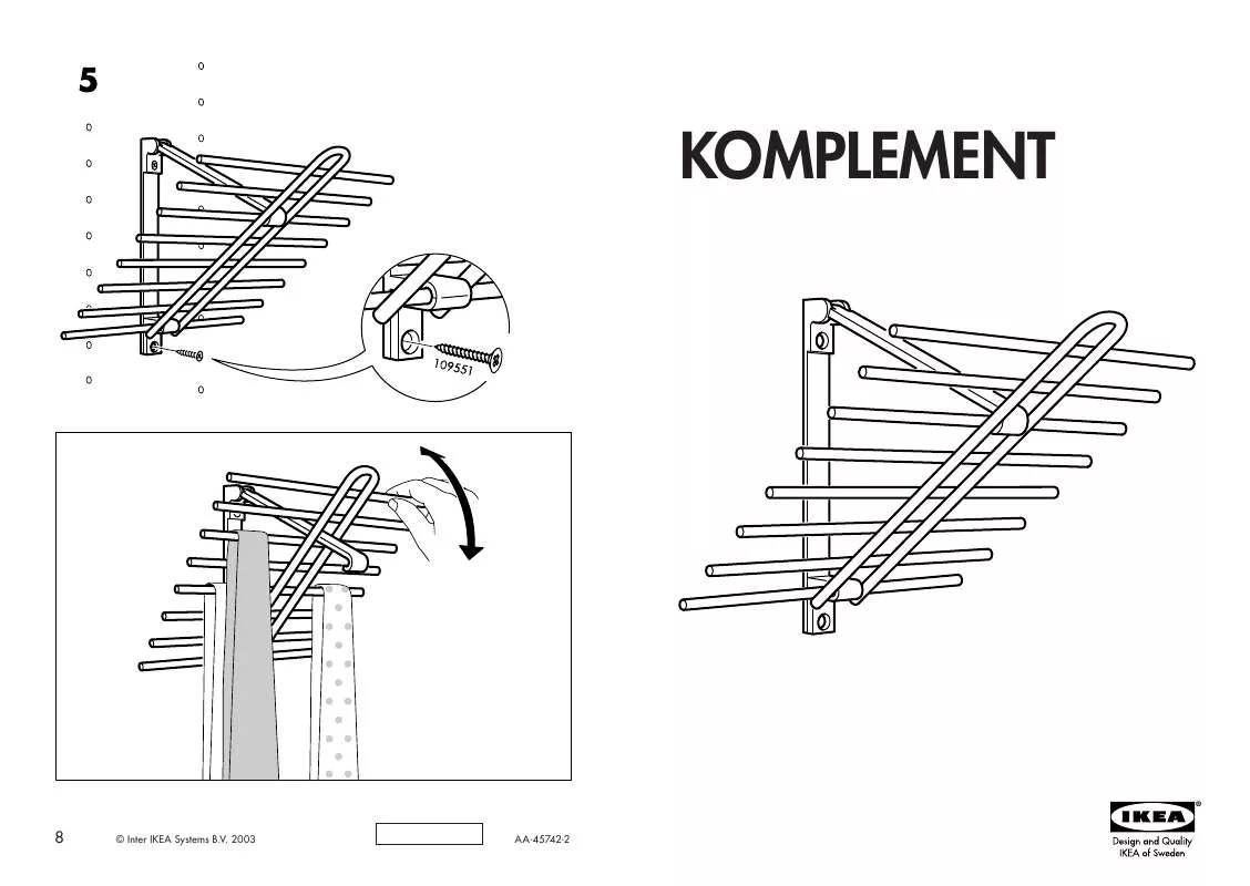 Mode d'emploi IKEA KOMPLEMENT TIE RACK