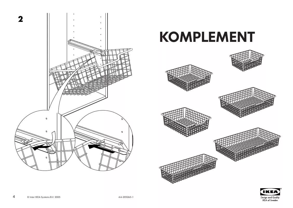 Mode d'emploi IKEA KOMPLEMENT WIRE BSKT 39X23X6