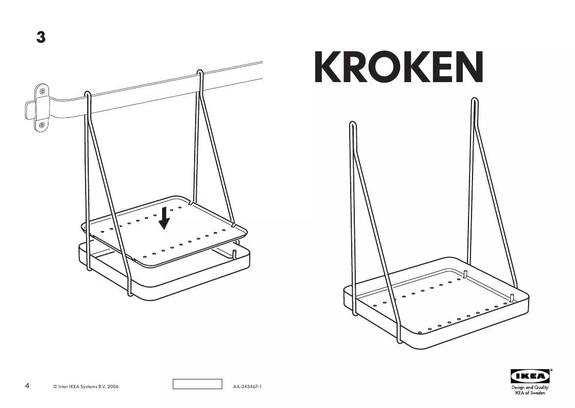 Mode d'emploi IKEA KROKEN SHELF 9X7 7/8