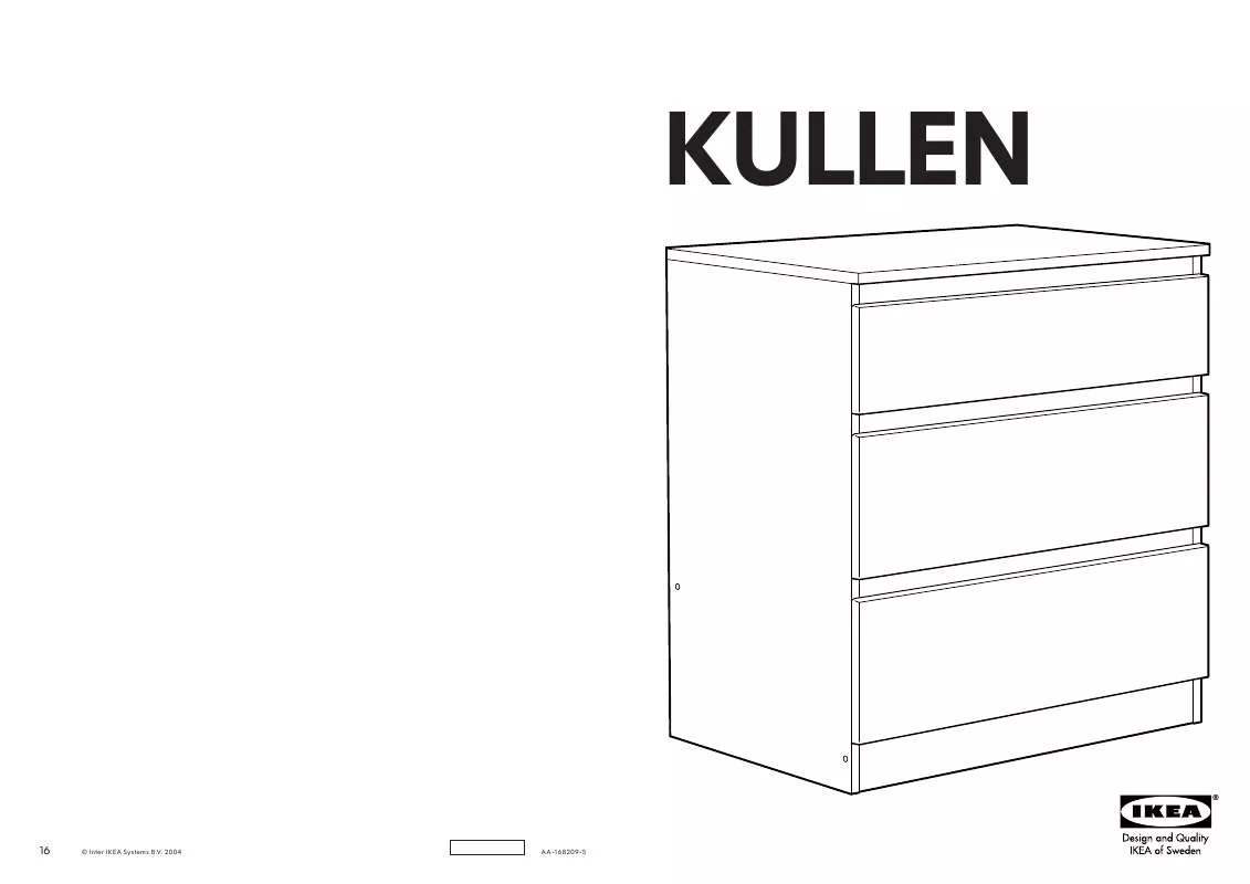 Mode d'emploi IKEA KULLEN CHEST W/3DRAWERS 28X28