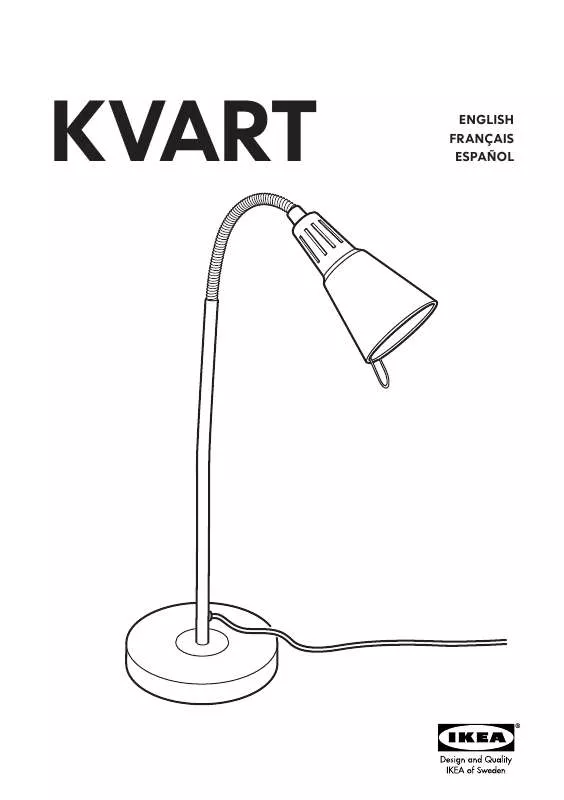 Mode d'emploi IKEA KVART WORK LAMP