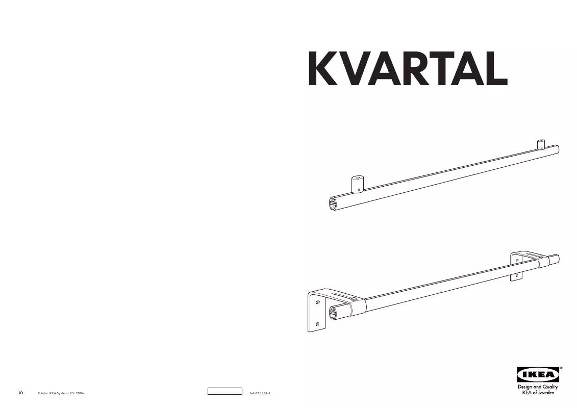 Mode d'emploi IKEA KVARTAL SINGLE TRACK RAIL 55
