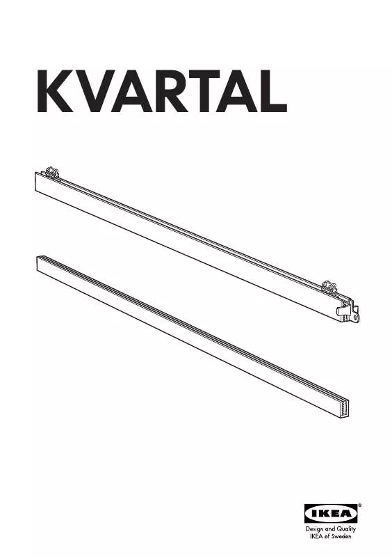 Mode d'emploi IKEA KVARTAL TOP/BOTTOM RAIL 23 5/8