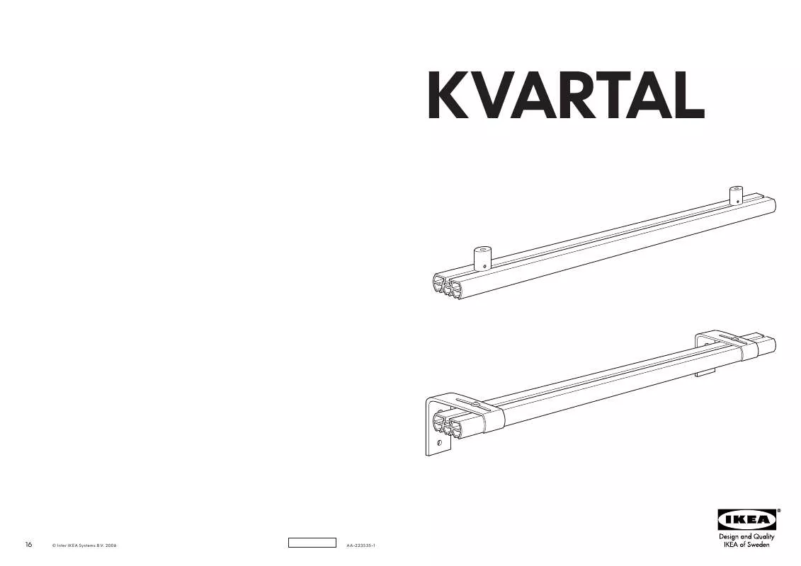 Mode d'emploi IKEA KVARTAL TRIPLE CURTAIN RAIL 55