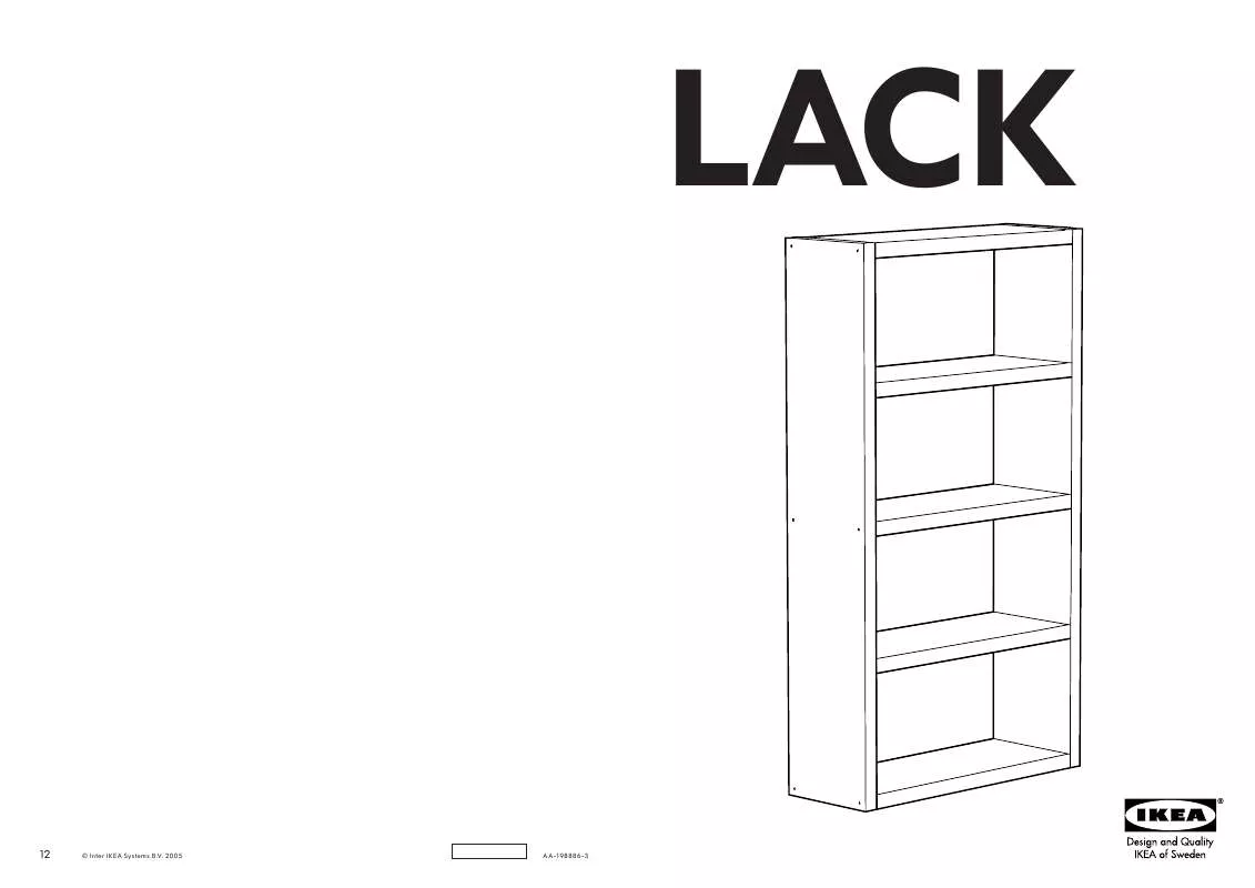 Mode d'emploi IKEA LACK BOOKCASE 41X75