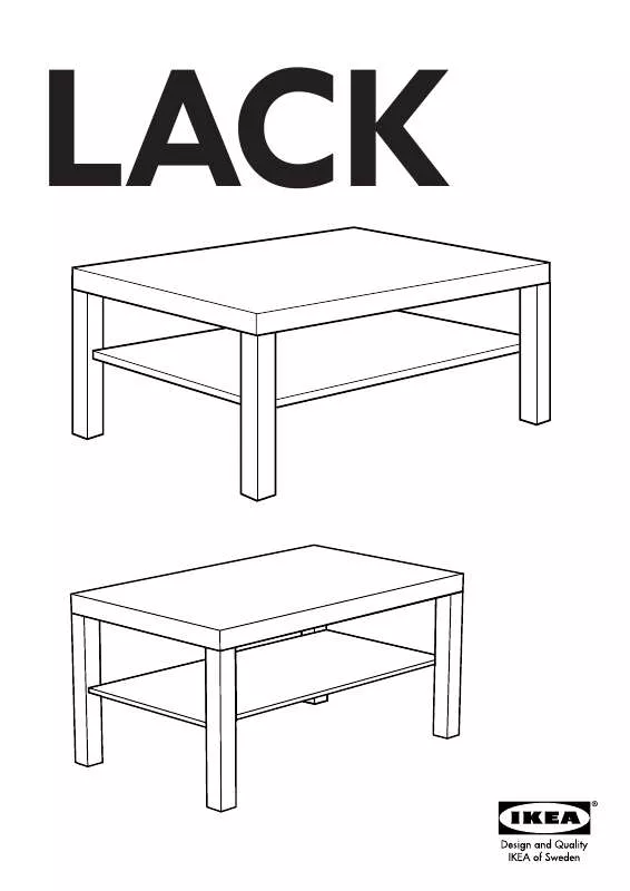 Mode d'emploi IKEA LACK COFFEE TABLE 46 1/2X30 3/4