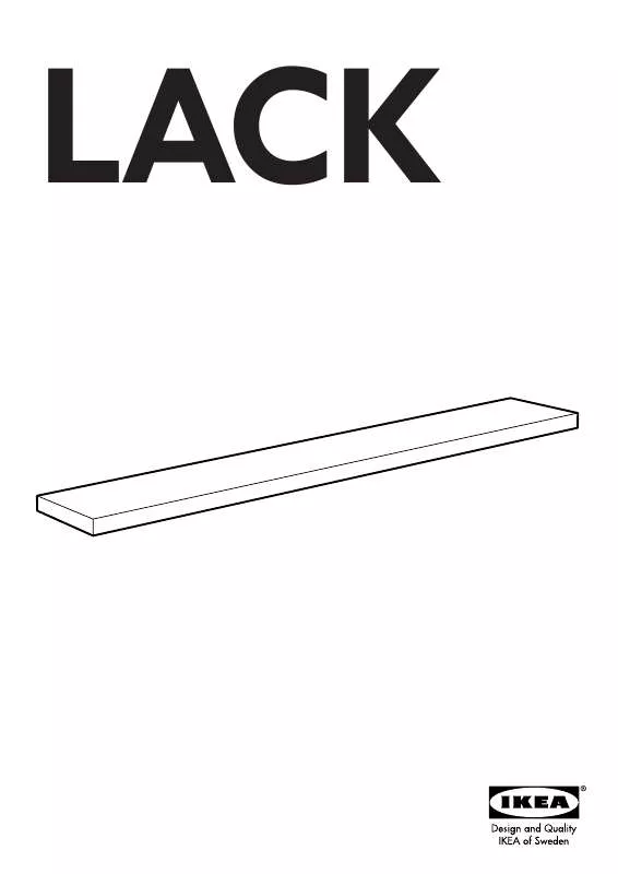Mode d'emploi IKEA LACK WALL SHELF 74 3/4X10 1/4