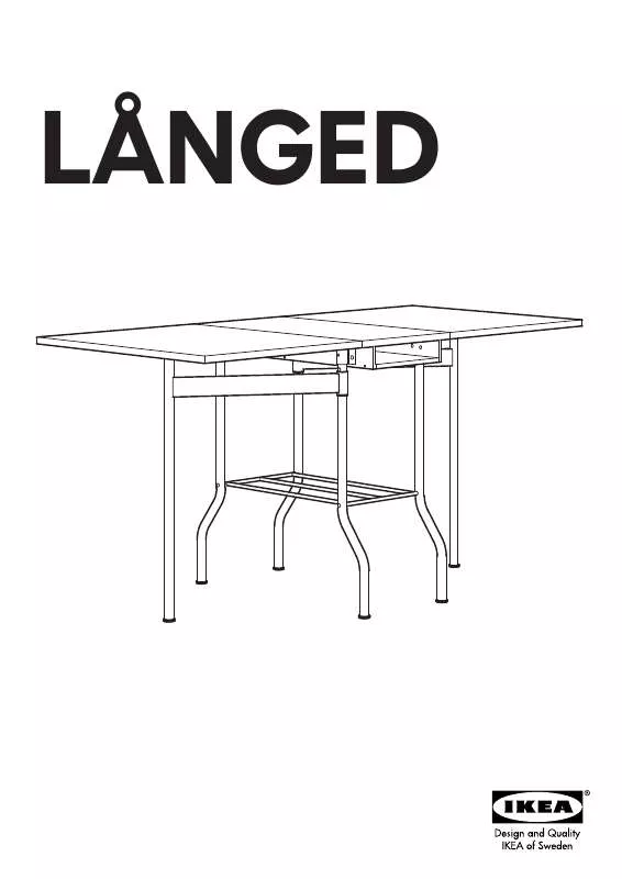 Mode d'emploi IKEA LÅNGED GATELEG TABLE 13/35/56X28