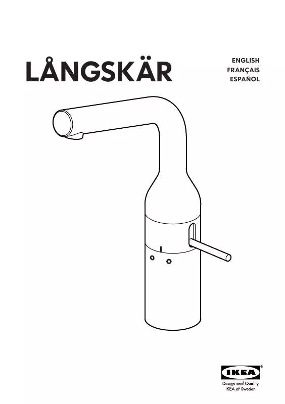 Mode d'emploi IKEA LANGSKAR BATH FAUCET