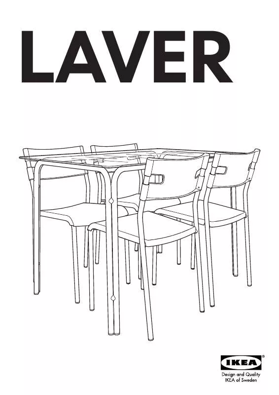 Mode d'emploi IKEA LAVAR TABLE W/ 4 CHAIRS