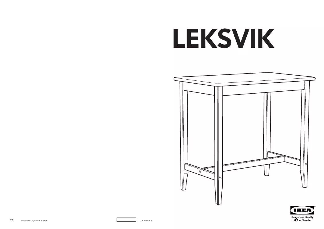 Mode d'emploi IKEA LEKSVIK BAR TABLE 43X28