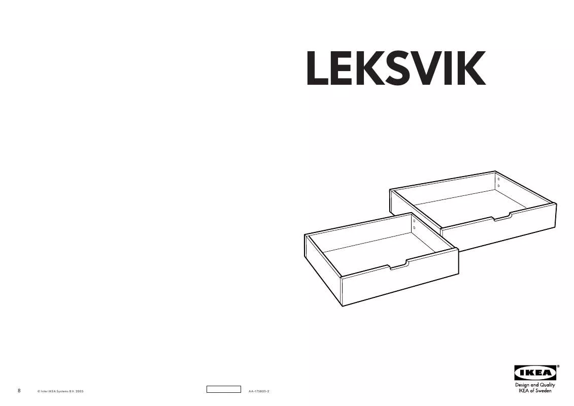 Mode d'emploi IKEA LEKSVIK BED STORAGE BOX 32X27 2PK