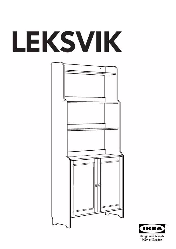 Mode d'emploi IKEA LEKSVIK BOOKCASE W/DOORS 36 5/8X78