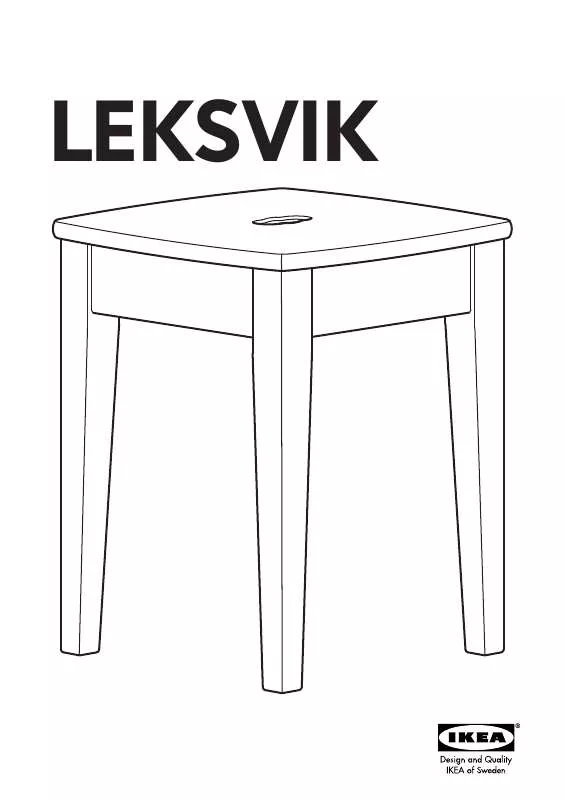 Mode d'emploi IKEA LEKSVIK CHILDS STOOL
