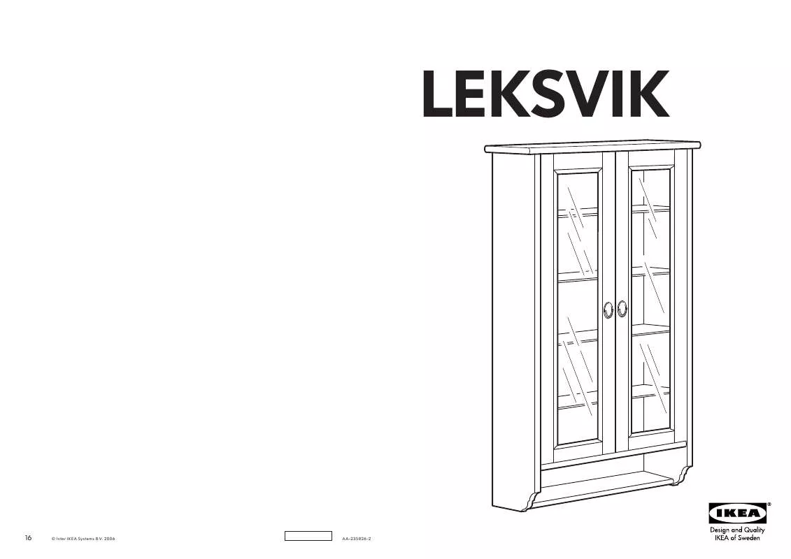 Mode d'emploi IKEA LEKSVIK GLASS DOOR WALL CABINET 28X44