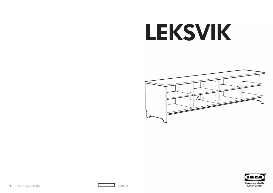 Mode d'emploi IKEA LEKSVIK STORAGE/TV BENCH 75X18