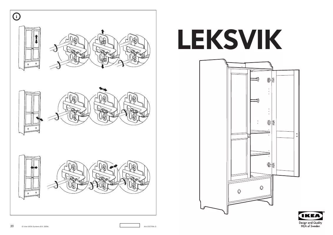 Mode d'emploi IKEA LEKSVIK WARDROBE 31 1/2X72 1/2