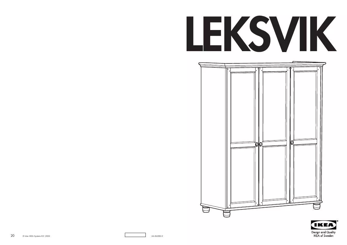 Mode d'emploi IKEA LEKSVIK WARDROBE W/3DOORS
