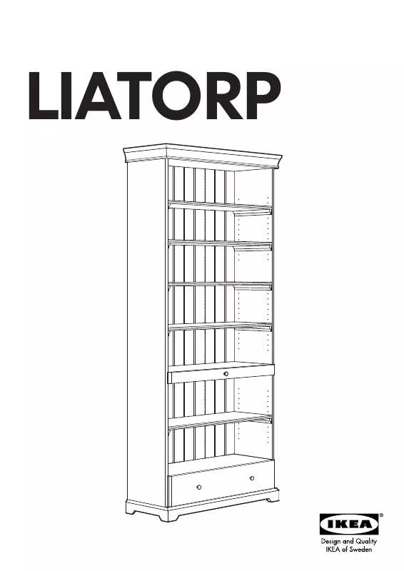 Mode d'emploi IKEA LIATORP BOOKCASE W/DRAWER 38X84