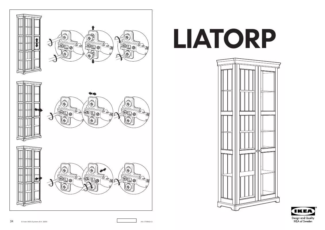 Mode d'emploi IKEA LIATORP GLASS-DOOR CABINET 38X85