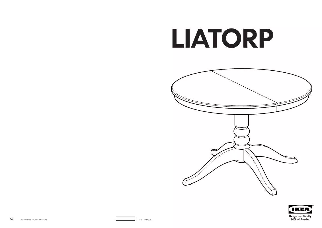 Mode d'emploi IKEA LIATORP PEDESTAL TABLE ROUND 43/61