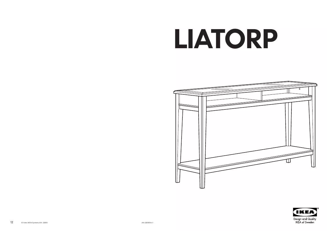 Mode d'emploi IKEA LIATORP SOFA TABLE 52X15