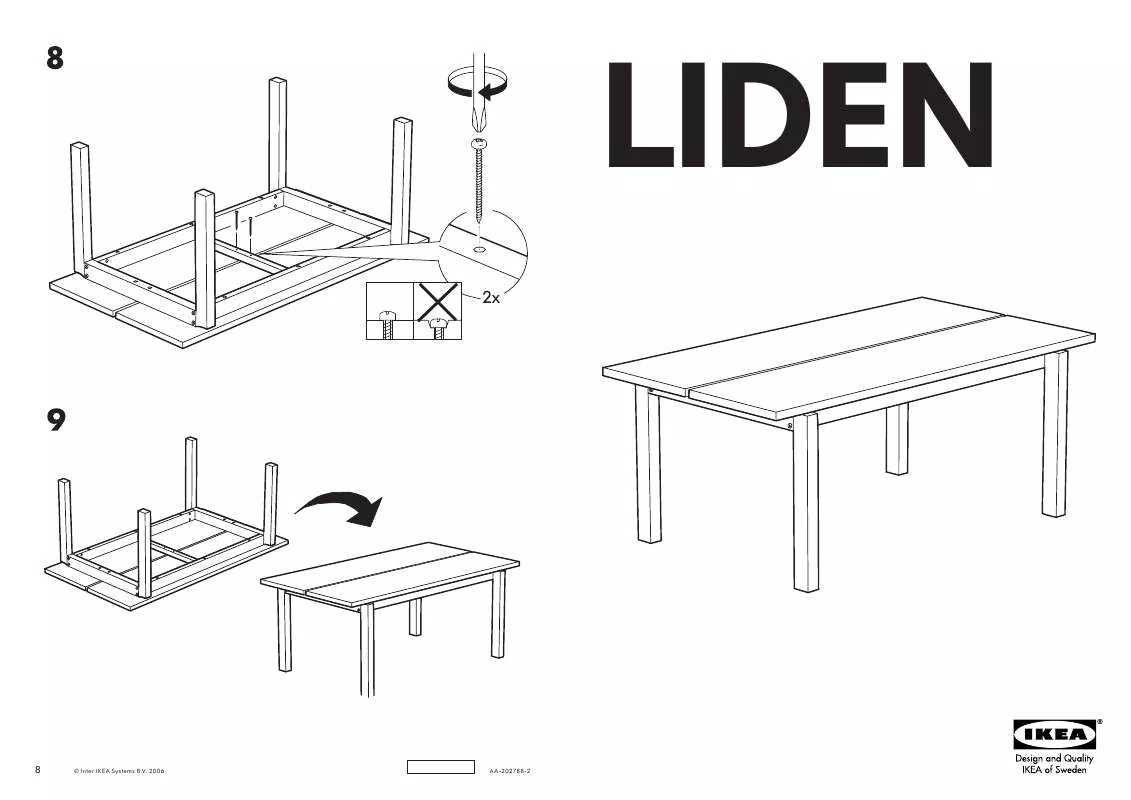 Mode d'emploi IKEA LIDEN COFFEE TABLE 43 1/4X23 5/8