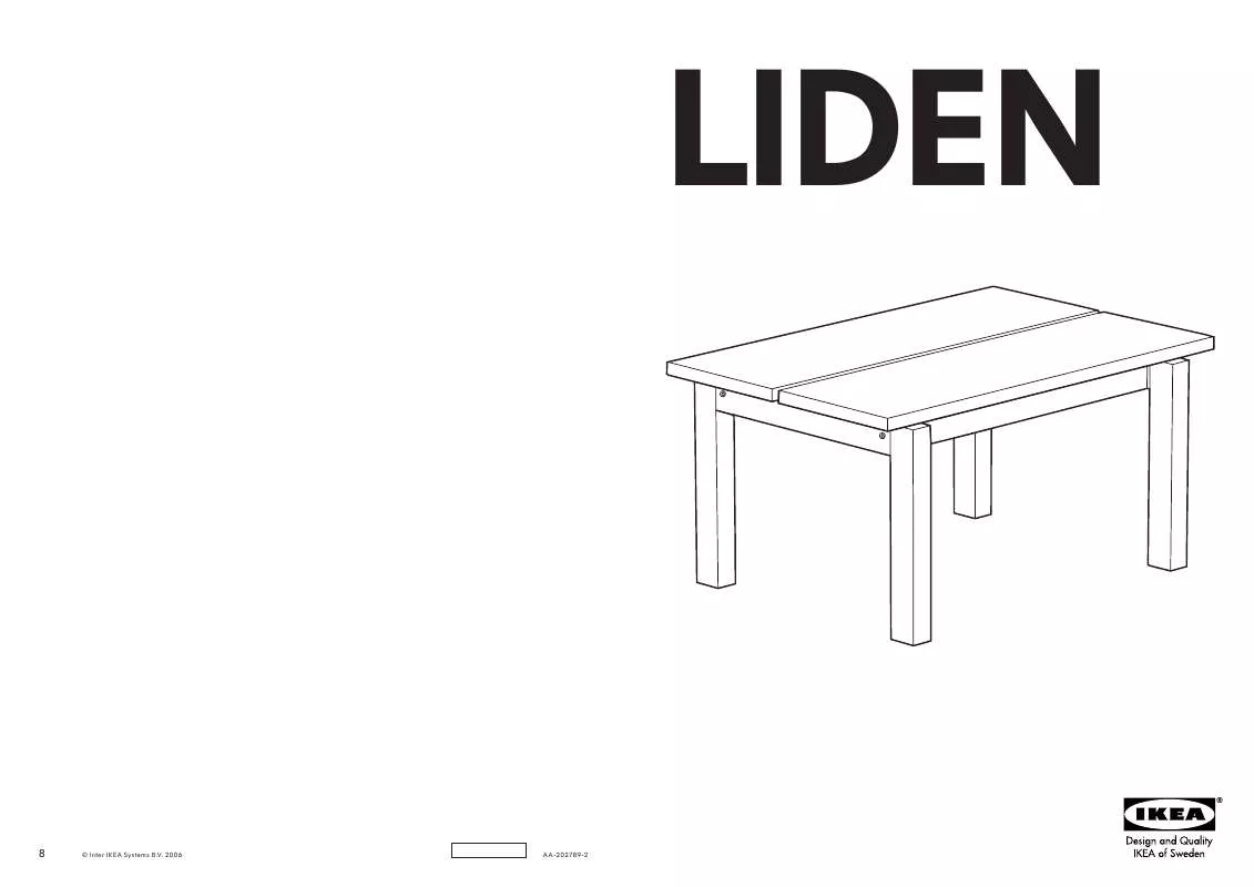 Mode d'emploi IKEA LIDEN SIDE TABLE 25 5/8X17 3/8