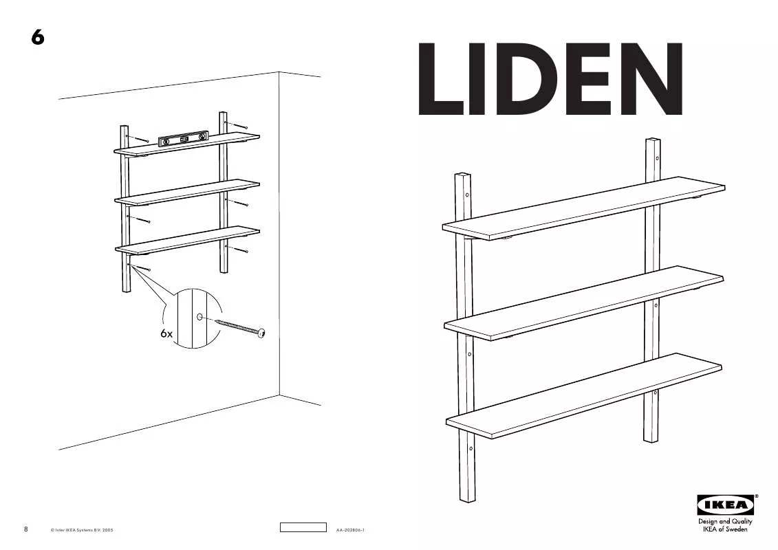 Mode d'emploi IKEA LIDEN WALL SHELF UNIT 47X47