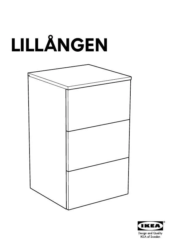 Mode d'emploi IKEA LILLAGEN 3 DRAWER UNIT 15X15X25