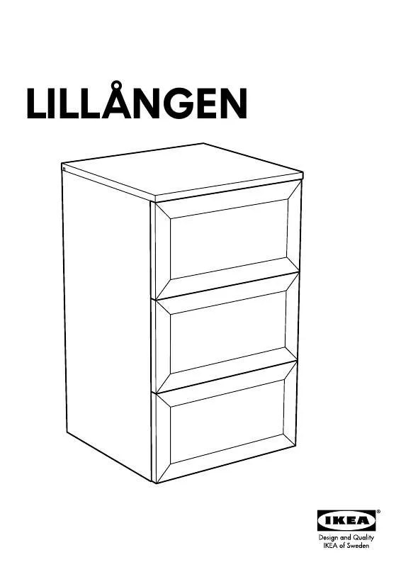 Mode d'emploi IKEA LILLAGEN 3 DRAWER UNIT W/ ALUMINUM FRONT 15X15X25