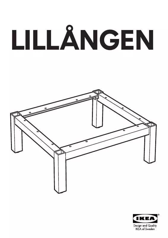 Mode d'emploi IKEA LILLAGEN LEG FRAME 15X14X5