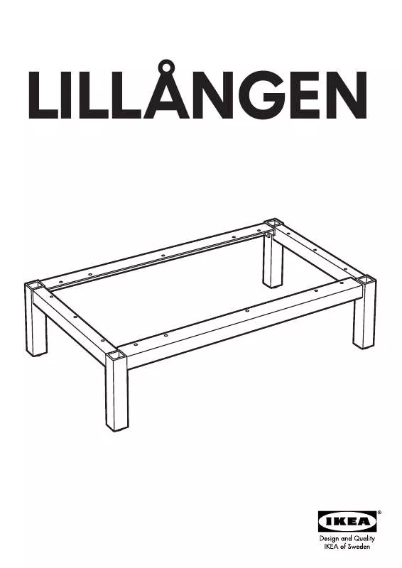 Mode d'emploi IKEA LILLAGEN LEG FRAME 23X14X5