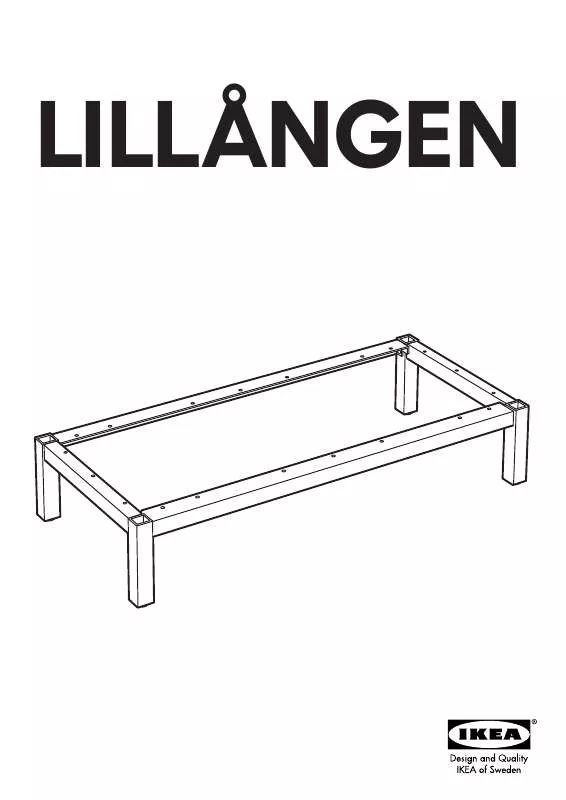 Mode d'emploi IKEA LILLAGEN LEG FRAME 31X14X5