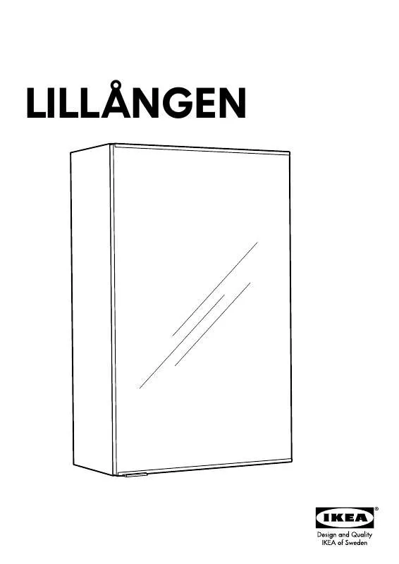 Mode d'emploi IKEA LILLAGEN MIRROR CABINET 15X8X25