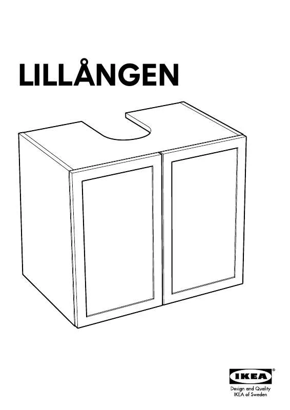 Mode d'emploi IKEA LILLAGEN SINK BASE CABINET W/ 2 ALUMINUM DOORS 23X15X20