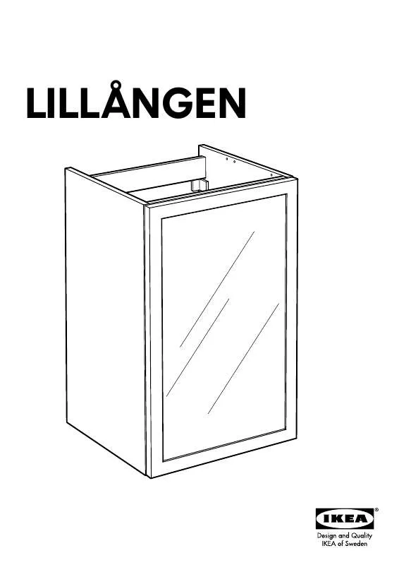 Mode d'emploi IKEA LILLAGEN SINK CABINET W/ 1 ALUMINUM DOOR 15X15X25