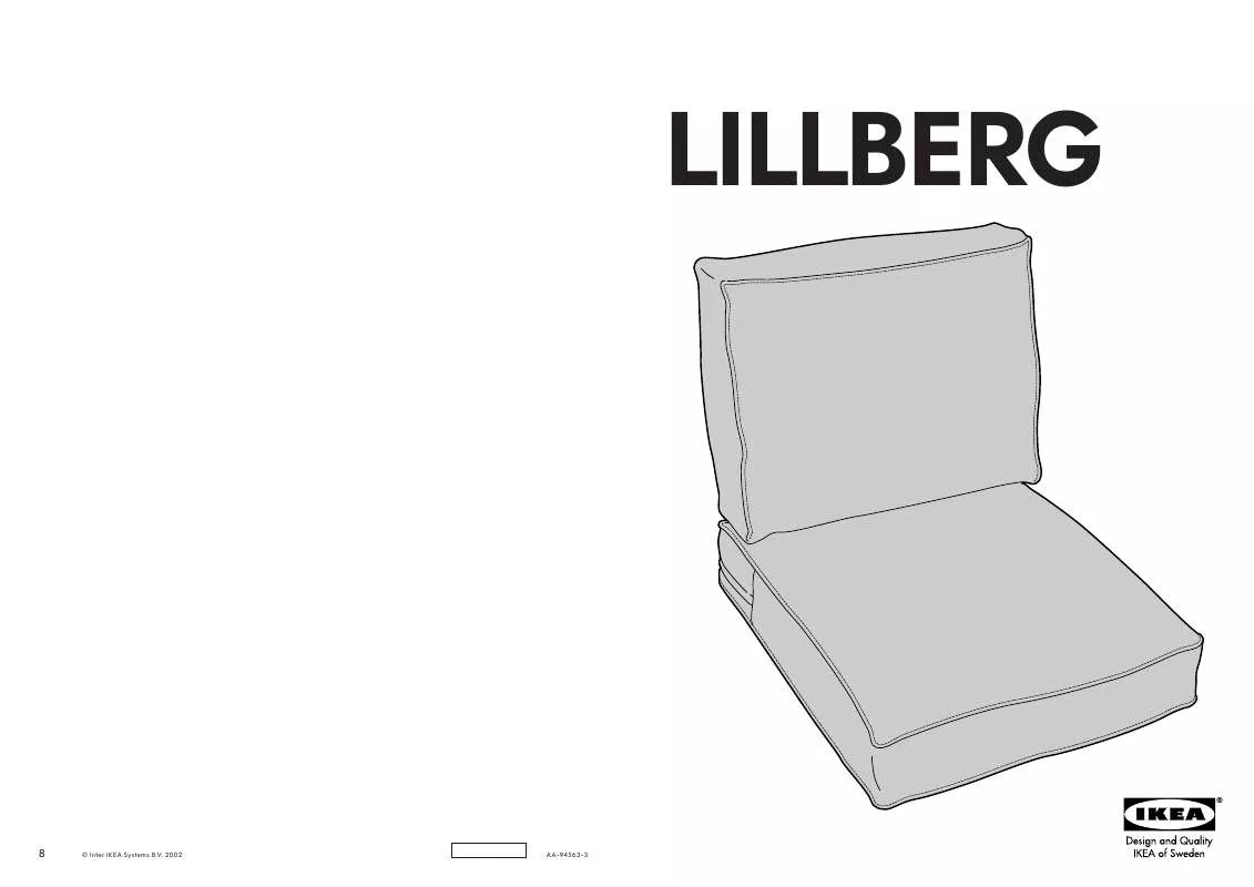 Mode d'emploi IKEA LILLBERG CUSHION SET COVER