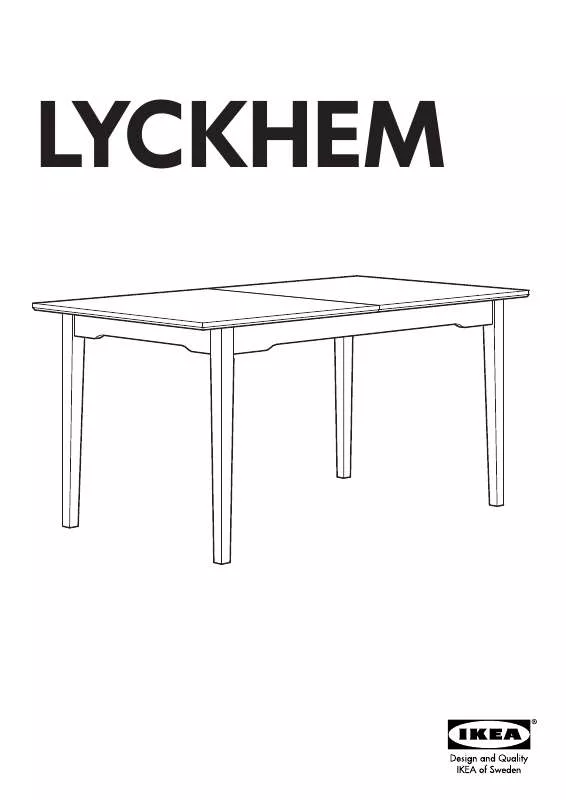 Mode d'emploi IKEA LYCKHEM DINING TABLE