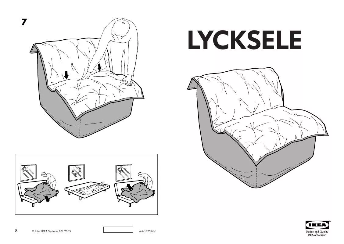 Mode d'emploi IKEA LYCKSELE CHAIR BED COVER