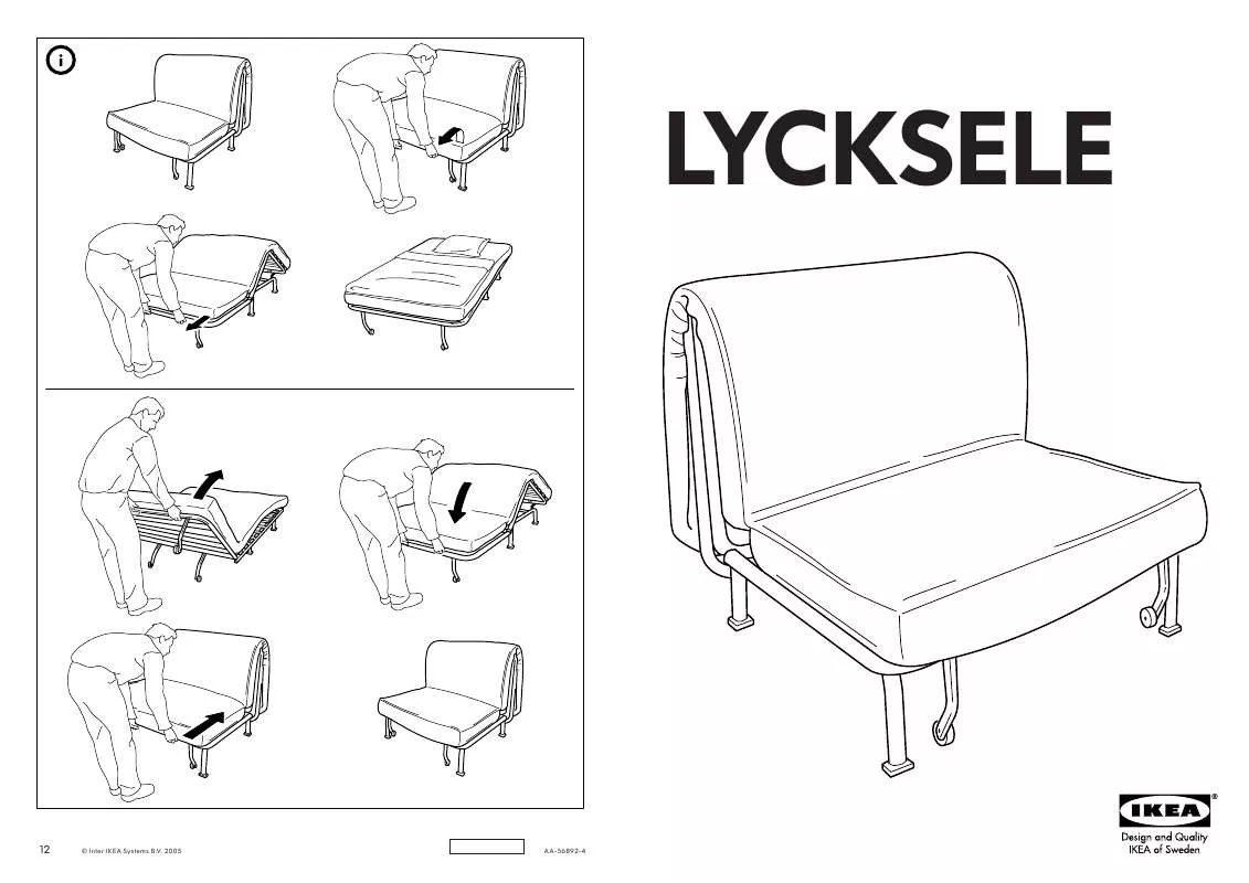 Mode d'emploi IKEA LYCKSELE FRAME CHAIR BED