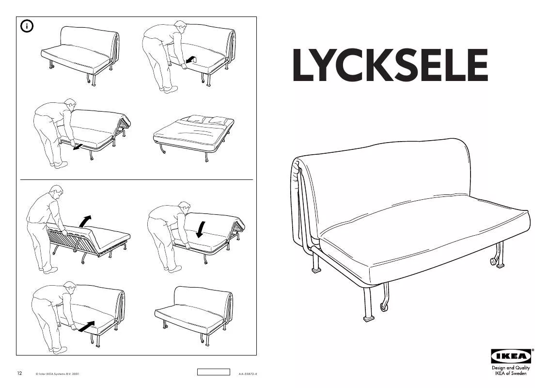 Mode d'emploi IKEA LYCKSELE FRAME SOFABED