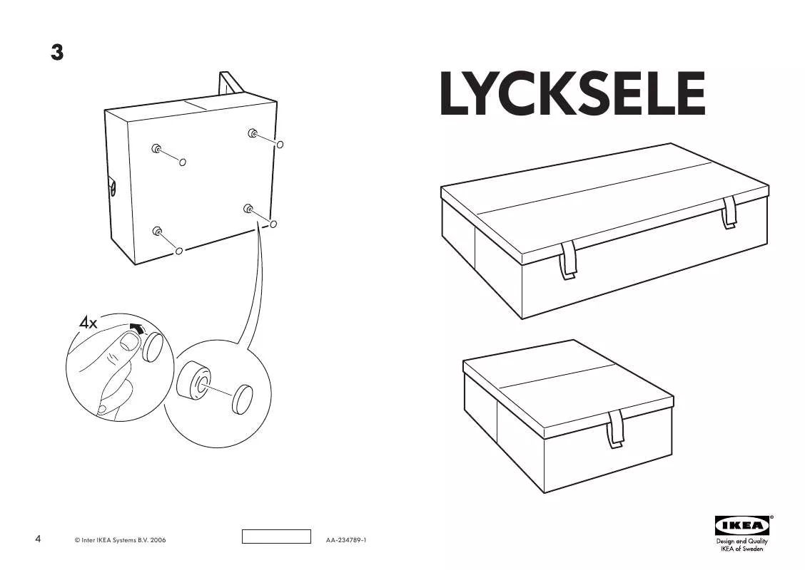 Mode d'emploi IKEA LYCKSELE STORAGE CASE